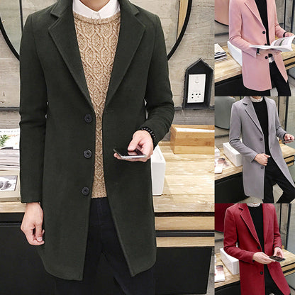 Funki Findz | Jackets | Men's Slim Fit Wool Blend Business Coat