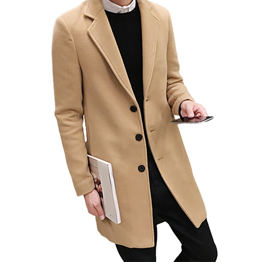 Funki Findz | Jackets | Men's Slim Fit Wool Blend Business Coat