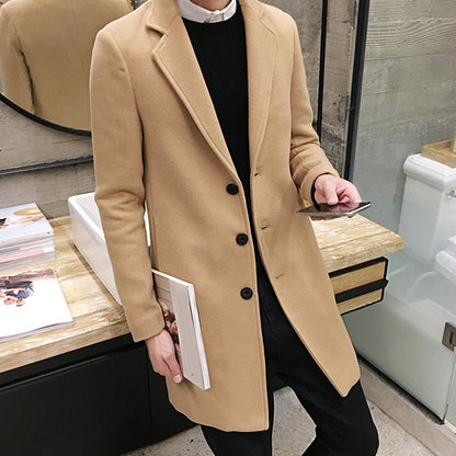 Funki Findz | Jackets | Men's Slim Fit Wool Blend Business Coat