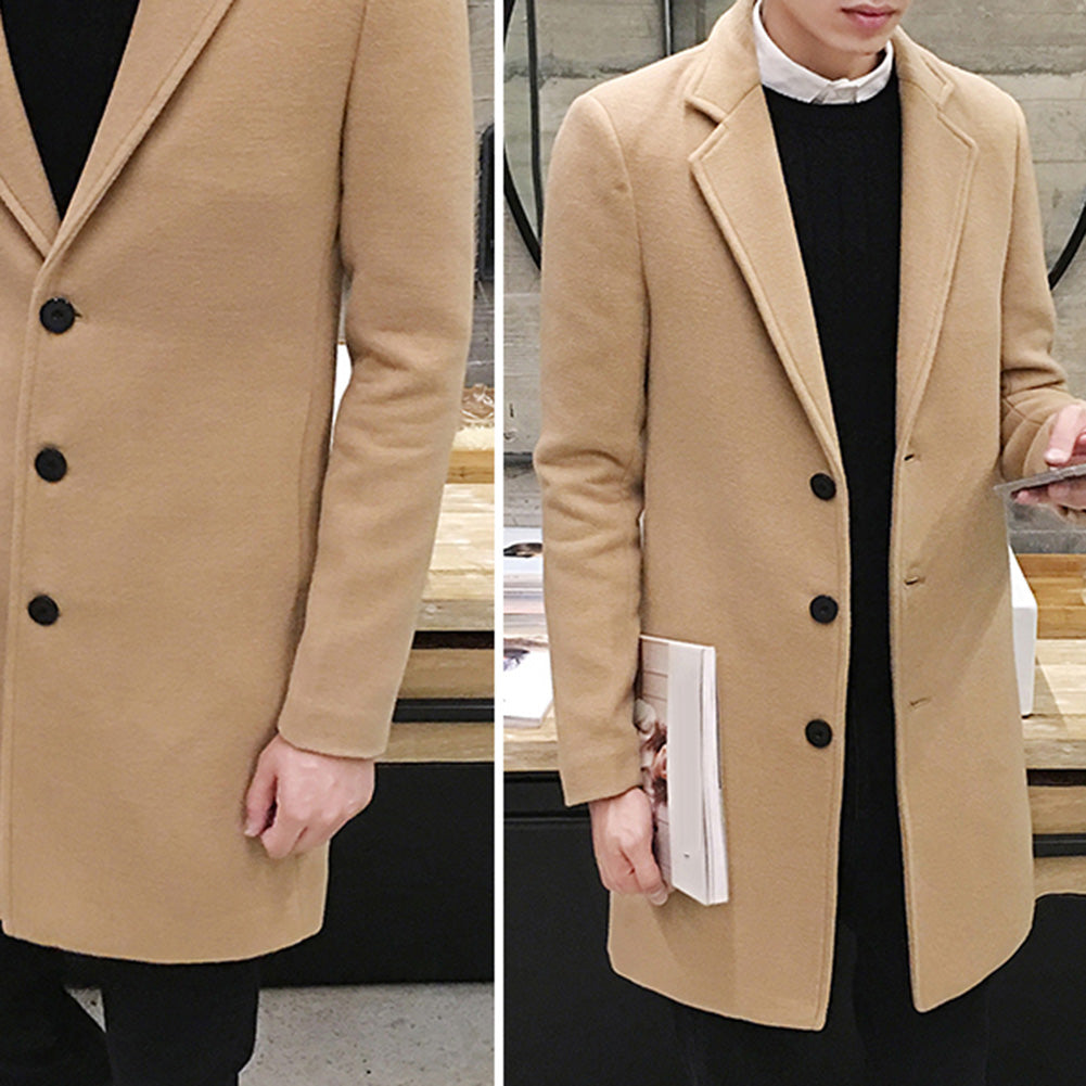 Funki Findz | Jackets | Men's Slim Fit Wool Blend Business Coat