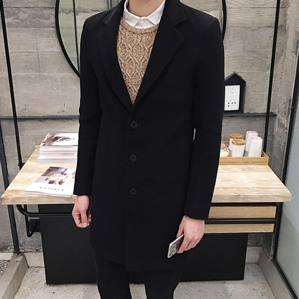 Funki Findz | Jackets | Men's Slim Fit Wool Blend Business Coat