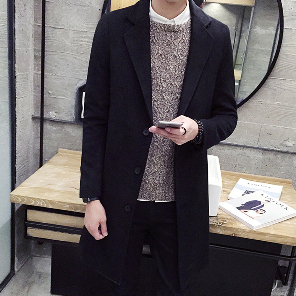 Funki Findz | Jackets | Men's Slim Fit Wool Blend Business Coat