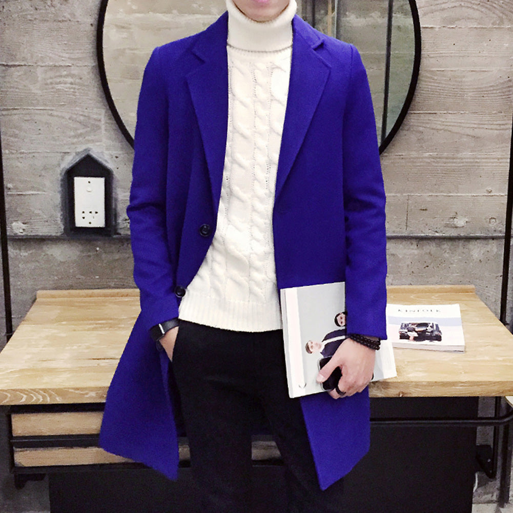 Funki Findz | Jackets | Men's Slim Fit Wool Blend Business Coat
