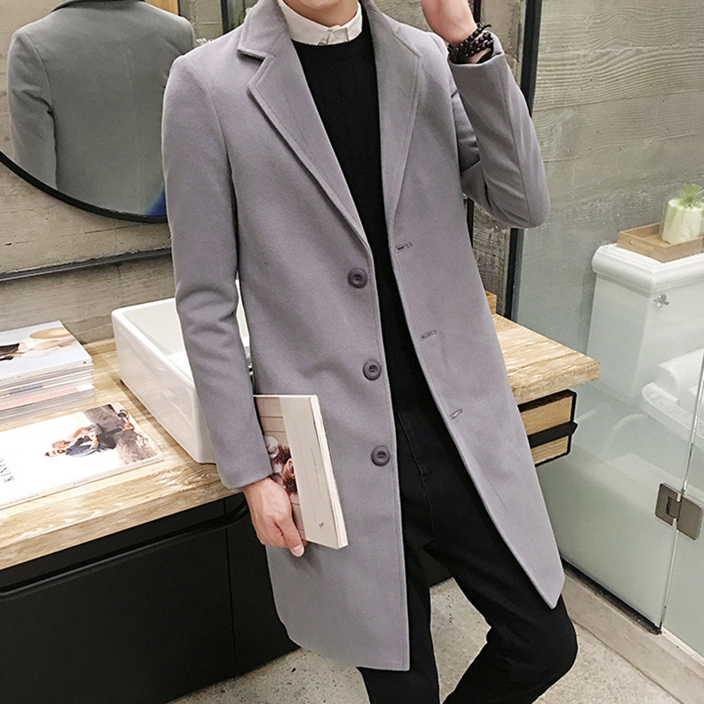 Funki Findz | Jackets | Men's Slim Fit Wool Blend Business Coat
