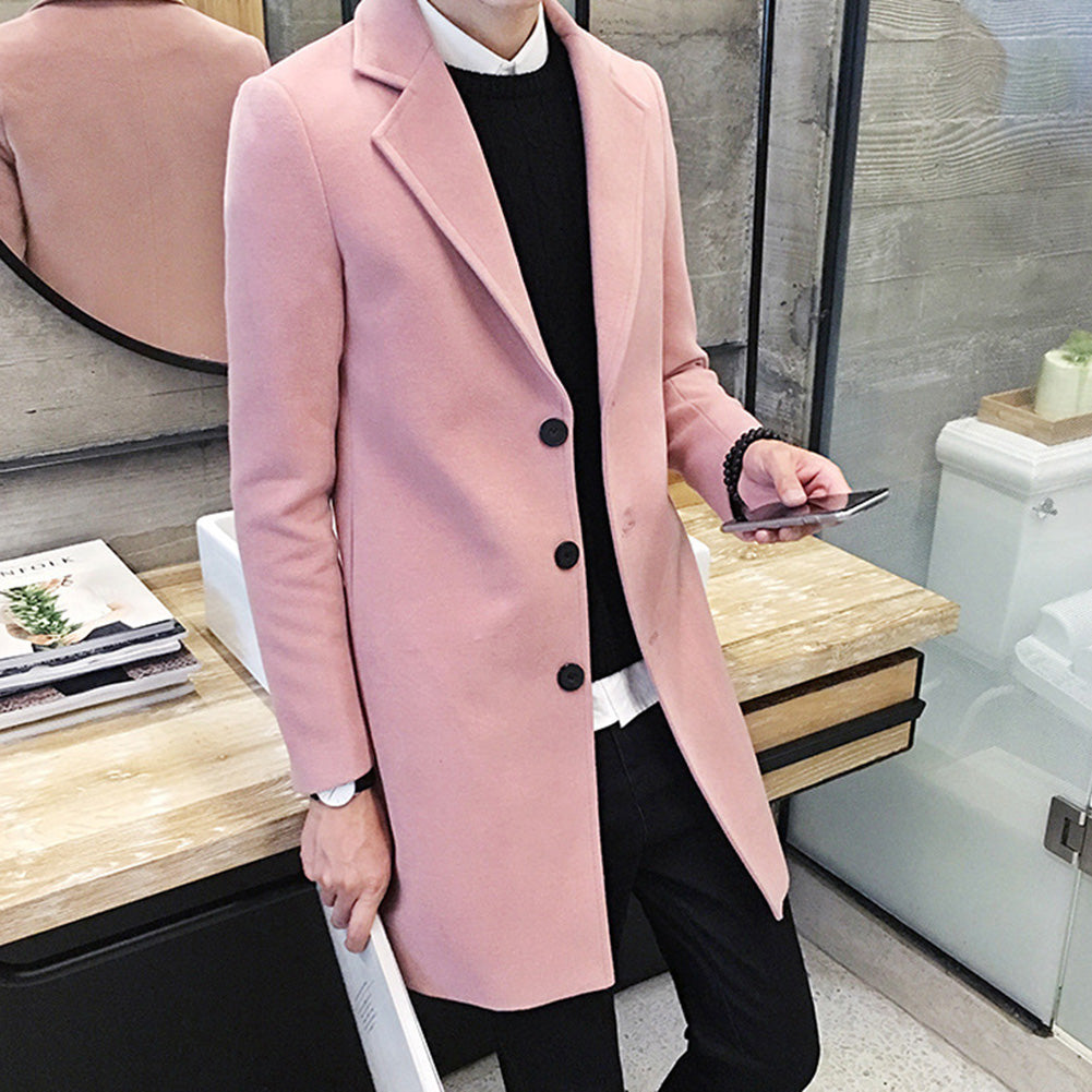 Funki Findz | Jackets | Men's Slim Fit Wool Blend Business Coat