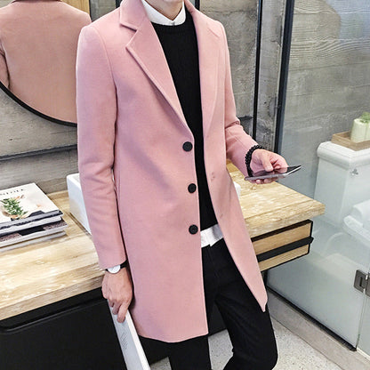 Funki Findz | Jackets | Men's Slim Fit Wool Blend Business Coat
