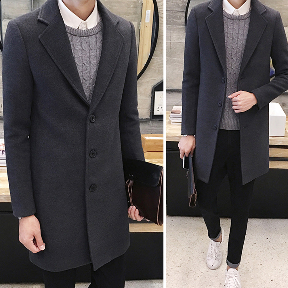 Funki Findz | Jackets | Men's Slim Fit Wool Blend Business Coat