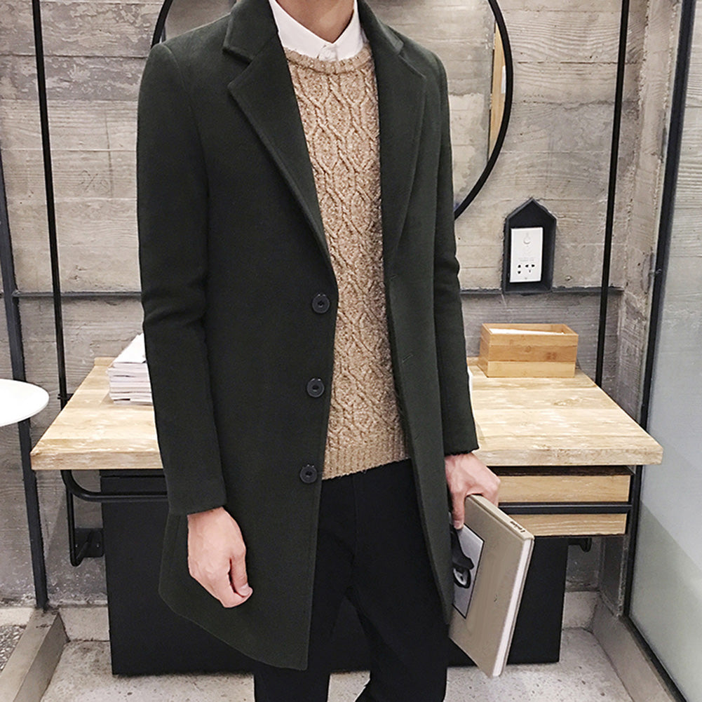 Funki Findz | Jackets | Men's Slim Fit Wool Blend Business Coat