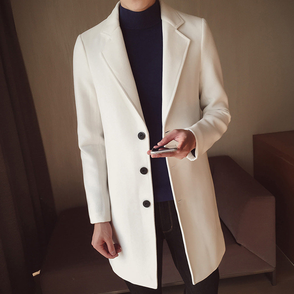 Funki Findz | Jackets | Men's Slim Fit Wool Blend Business Coat