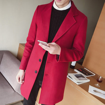 Funki Findz | Jackets | Men's Slim Fit Wool Blend Business Coat