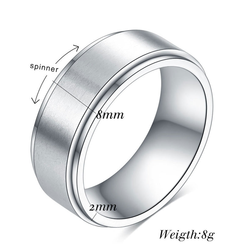 Funki Findz | Rings | Unisex Rotating Spinner Wedding Band 1Pc