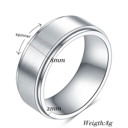 Funki Findz | Rings | Unisex Rotating Spinner Wedding Band 1Pc