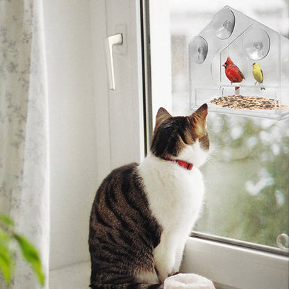Funki Findz | Pet Feeders | Clear Window Bird Feeder