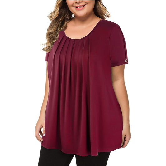 Funki Findz | Shirts | Women's Solid Color Casual Short Sleeve T-Shirt