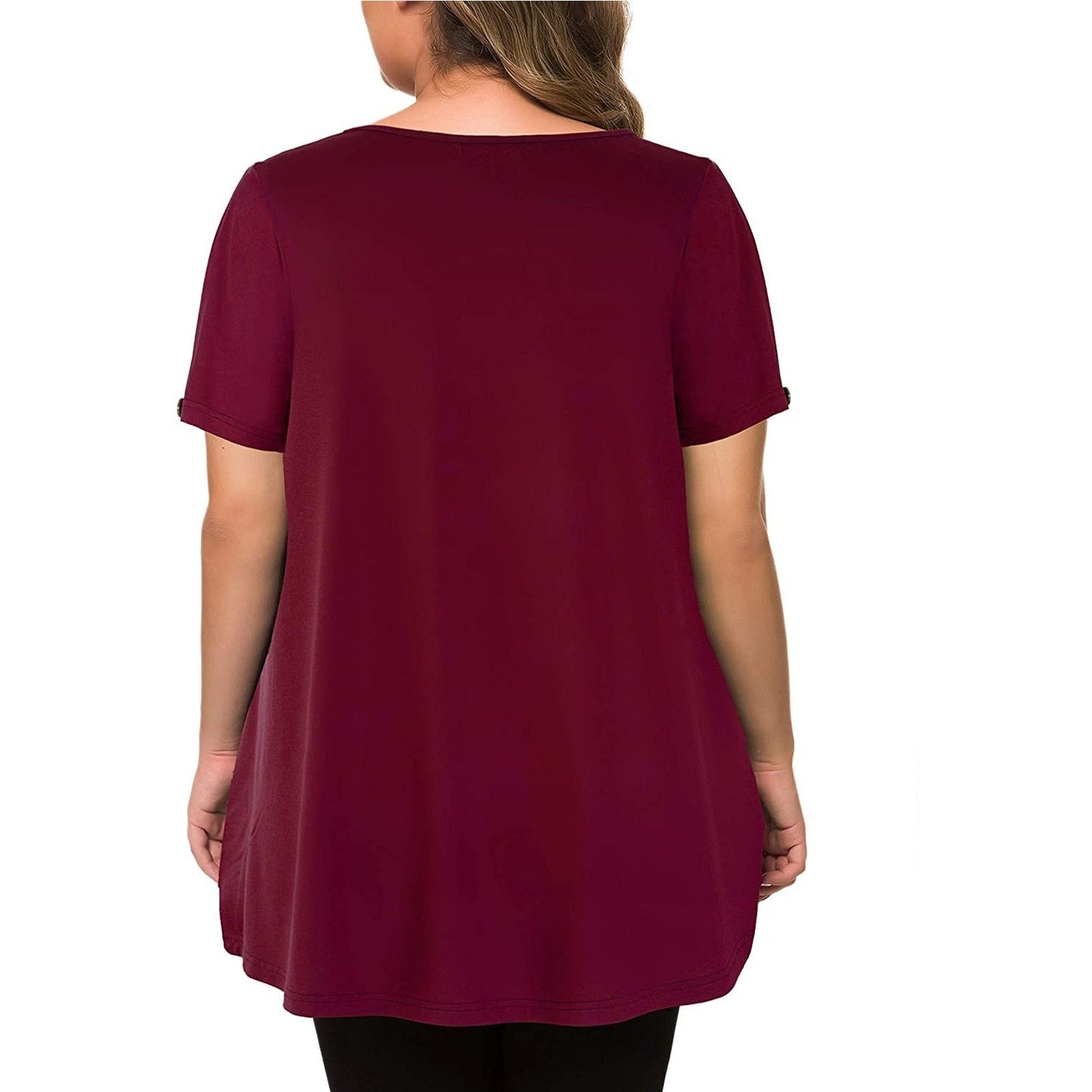 Funki Findz | Shirts | Women's Solid Color Casual Short Sleeve T-Shirt