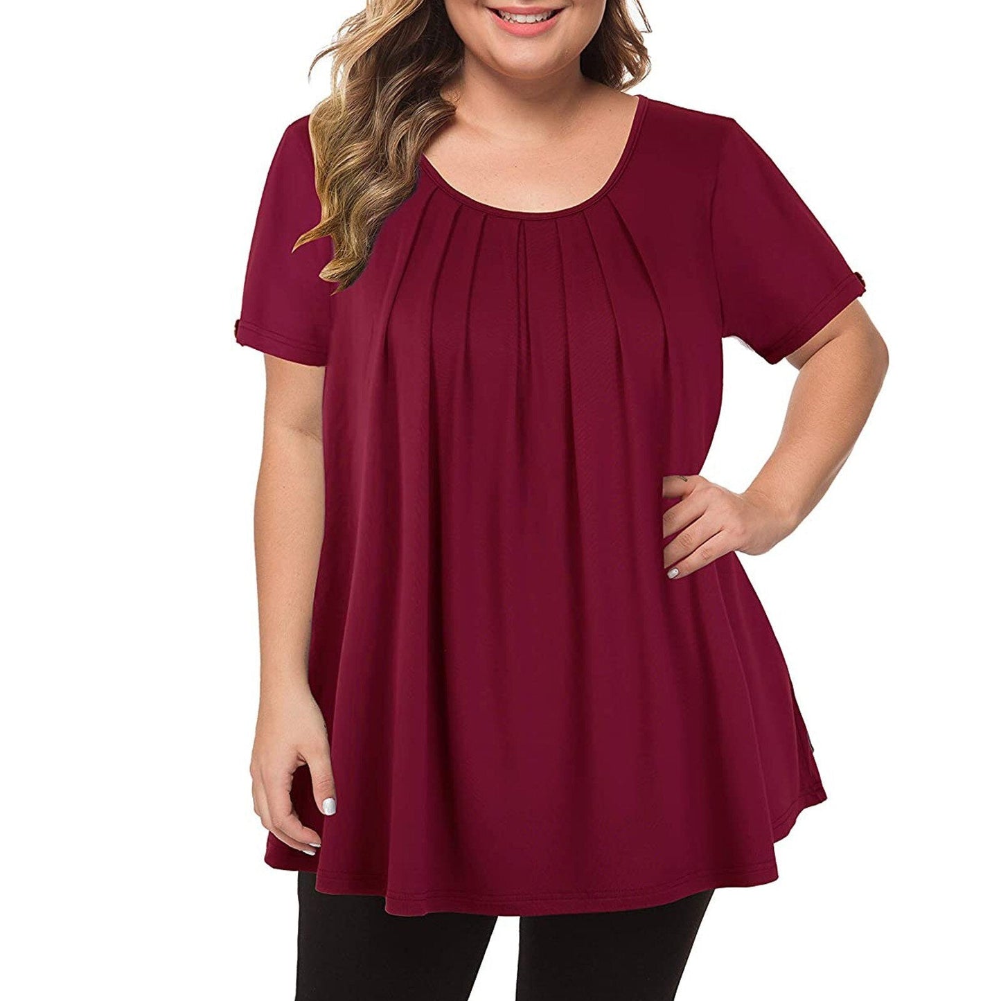 Funki Findz | Shirts | Women's Solid Color Casual Short Sleeve T-Shirt