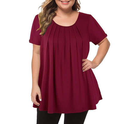 Funki Findz | Shirts | Women's Solid Color Casual Short Sleeve T-Shirt