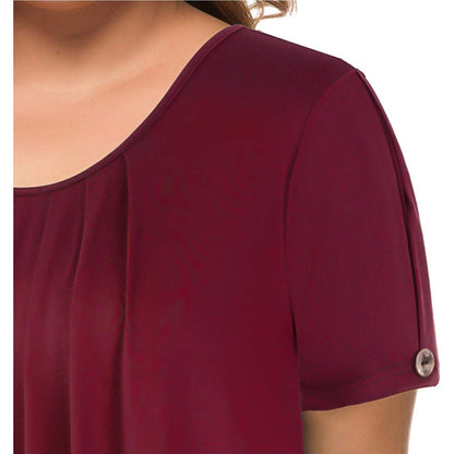 Funki Findz | Shirts | Women's Solid Color Casual Short Sleeve T-Shirt