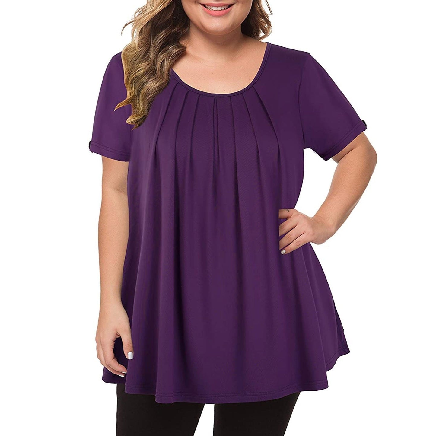 Funki Findz | Shirts | Women's Solid Color Casual Short Sleeve T-Shirt