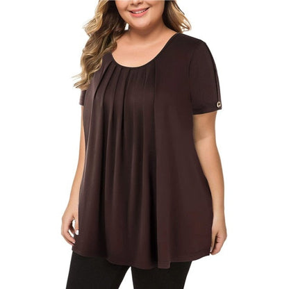 Funki Findz | Shirts | Women's Solid Color Casual Short Sleeve T-Shirt