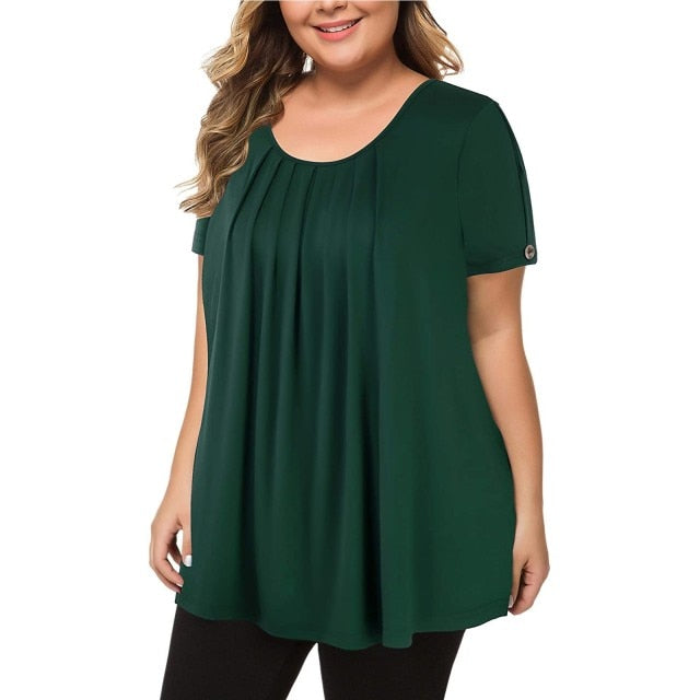 Funki Findz | Shirts | Women's Solid Color Casual Short Sleeve T-Shirt