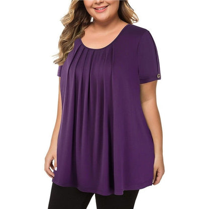 Funki Findz | Shirts | Women's Solid Color Casual Short Sleeve T-Shirt