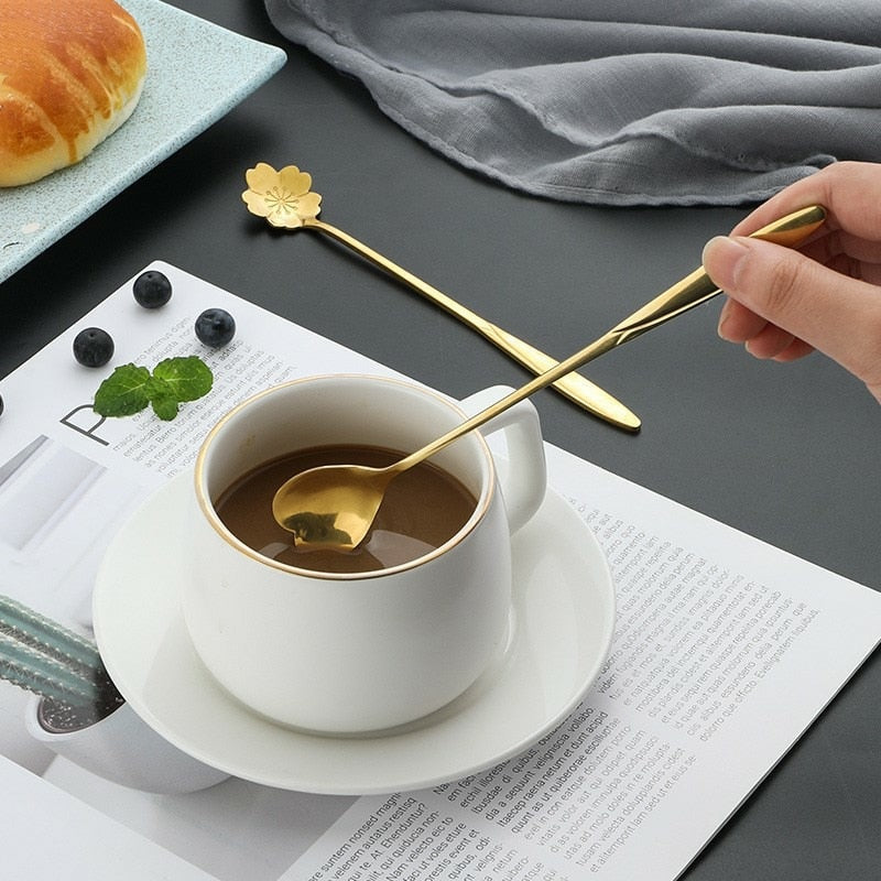 Funki Findz | Spoons |  Flower Spoons | Long Handle Spoons 4Pc