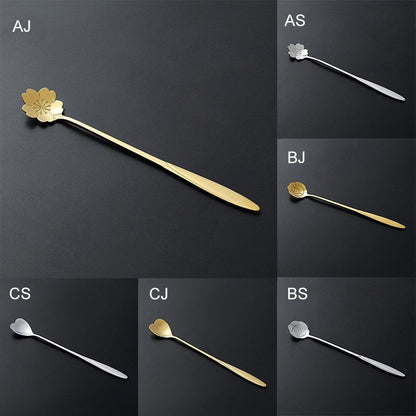 Funki Findz | Spoons |  Flower Spoons | Long Handle Spoons 4Pc