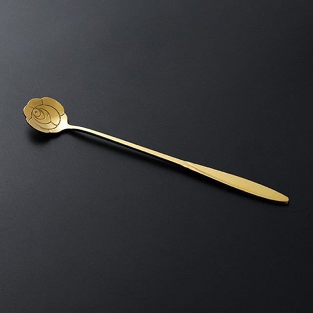 Funki Findz | Spoons |  Flower Spoons | Long Handle Spoons 4Pc