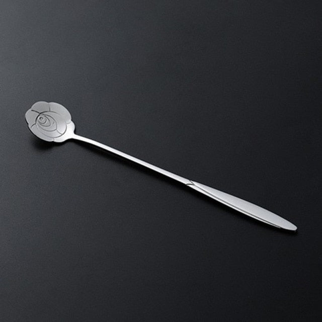 Funki Findz | Spoons |  Flower Spoons | Long Handle Spoons 4Pc