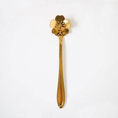 Funki Findz | Spoons | Vintage Gold Flower Coffee Spoons 8 Pcs