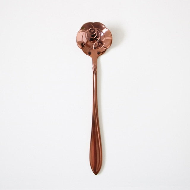 Funki Findz | Spoons | Vintage Gold Flower Coffee Spoons 8 Pcs