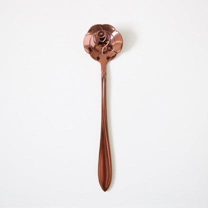 Funki Findz | Spoons | Vintage Gold Flower Coffee Spoons 8 Pcs