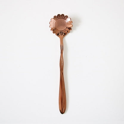 Funki Findz | Spoons | Vintage Gold Flower Coffee Spoons 8 Pcs