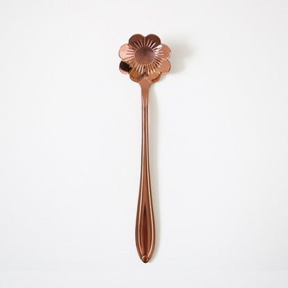 Funki Findz | Spoons | Vintage Gold Flower Coffee Spoons 8 Pcs