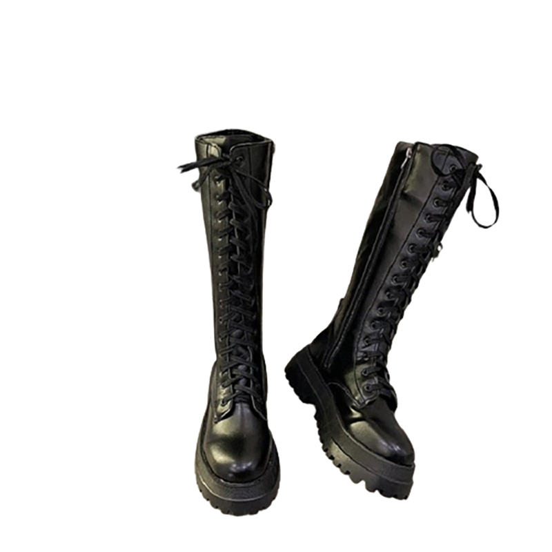 Funki Findz | Boots | Women's Lace Up Chunky Gothic Boots