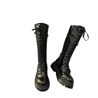 Funki Findz | Boots | Women's Lace Up Chunky Gothic Boots