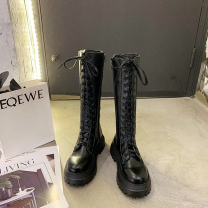 Funki Findz | Boots | Women's Lace Up Chunky Gothic Boots