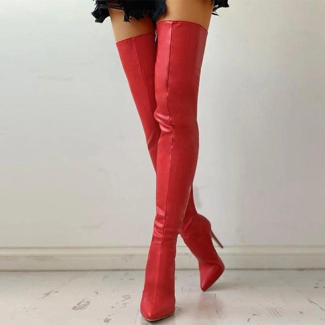 Funki Findz | Boots | Women's Above Knee High Stiletto Boots