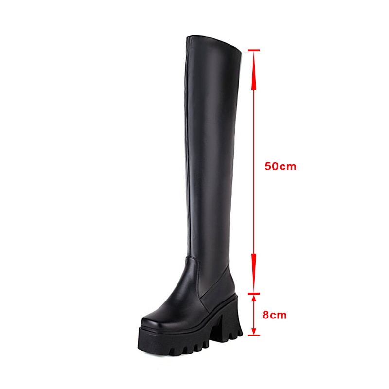 Funki Findz | Boots | Women's Chunky Heel Over the Knee Boots