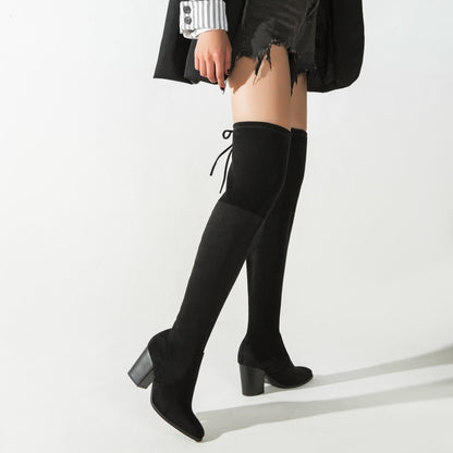 Funki Findz | Boots | Women's Thigh High Block Heel Boots 4|6|8