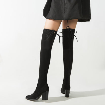 Funki Findz | Boots | Women's Thigh High Block Heel Boots 4|6|8