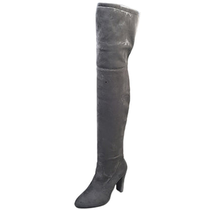 Funki Findz | Boots | Women's Faux Suede Over Knee Slim Boot
