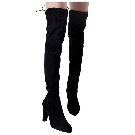 Funki Findz | Boots | Women's Faux Suede Over Knee Slim Boot