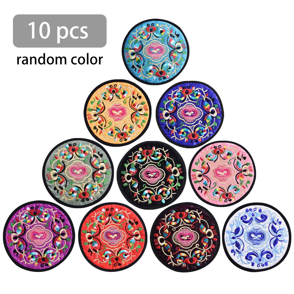 Funki Findz | Coasters | Vintage Embroidered Cup Mats 10 Pcs