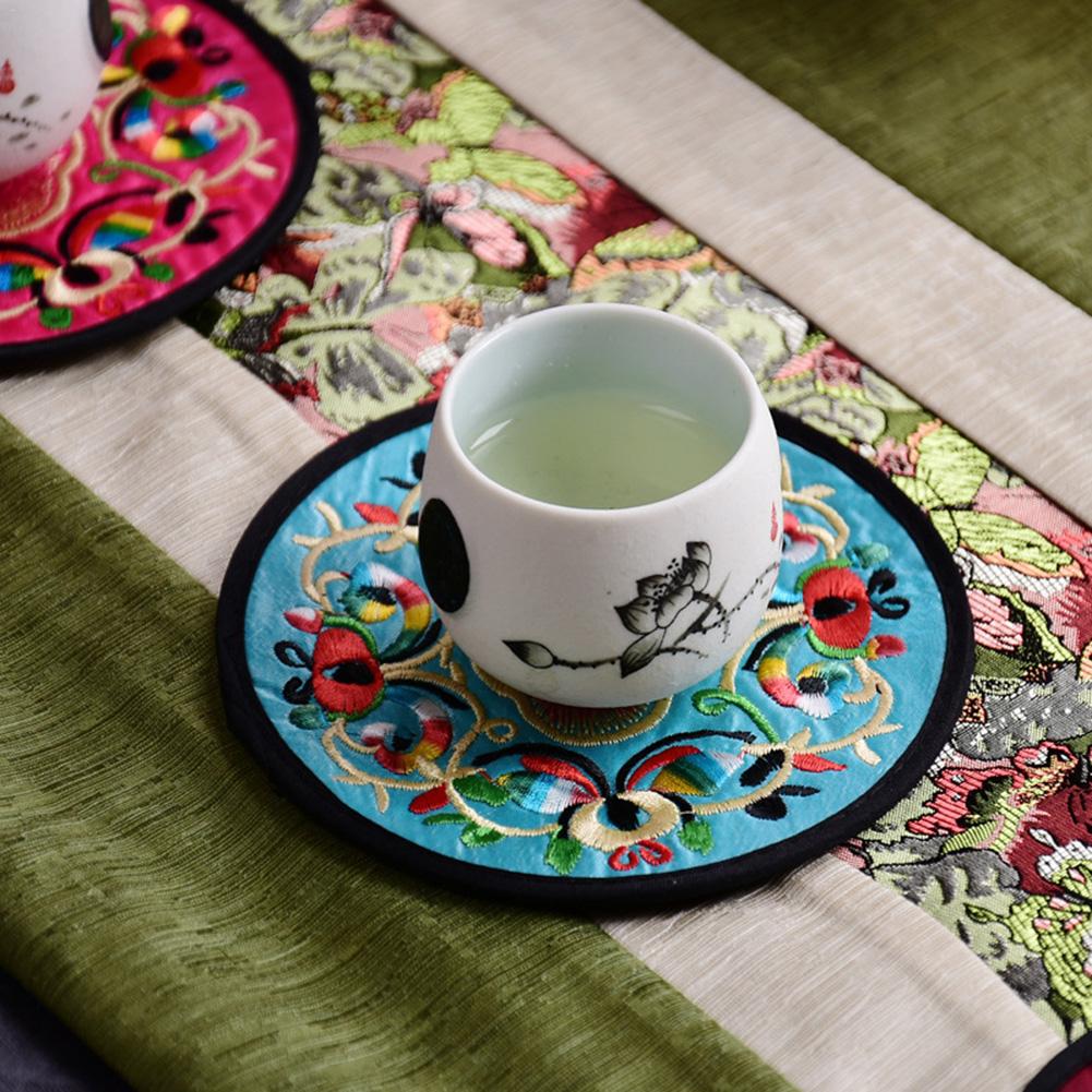 Funki Findz | Coasters | Vintage Embroidered Cup Mats 10 Pcs