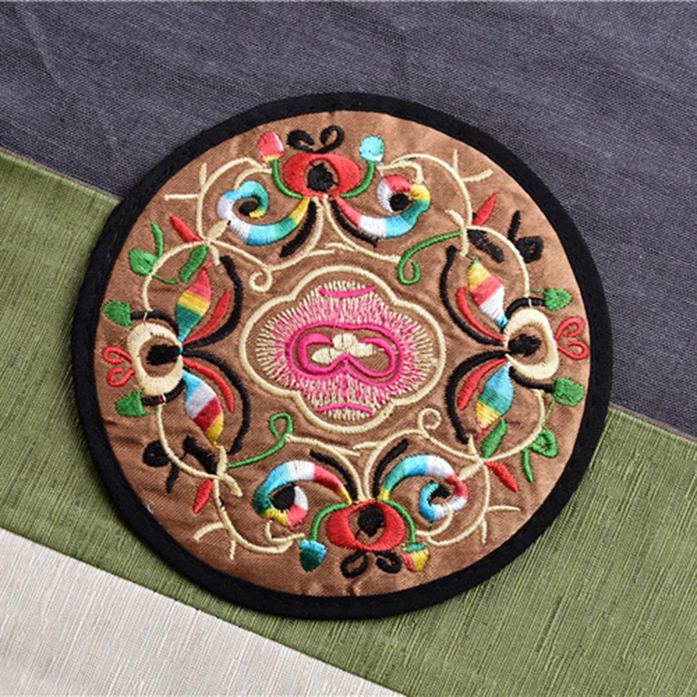 Funki Findz | Coasters | Chinese Floral Embroidered Mats 10 Pcs