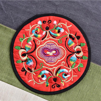 Funki Findz | Coasters | Chinese Floral Embroidered Mats 10 Pcs