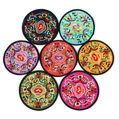Funki Findz | Coasters | Chinese Floral Embroidered Mats 10 Pcs