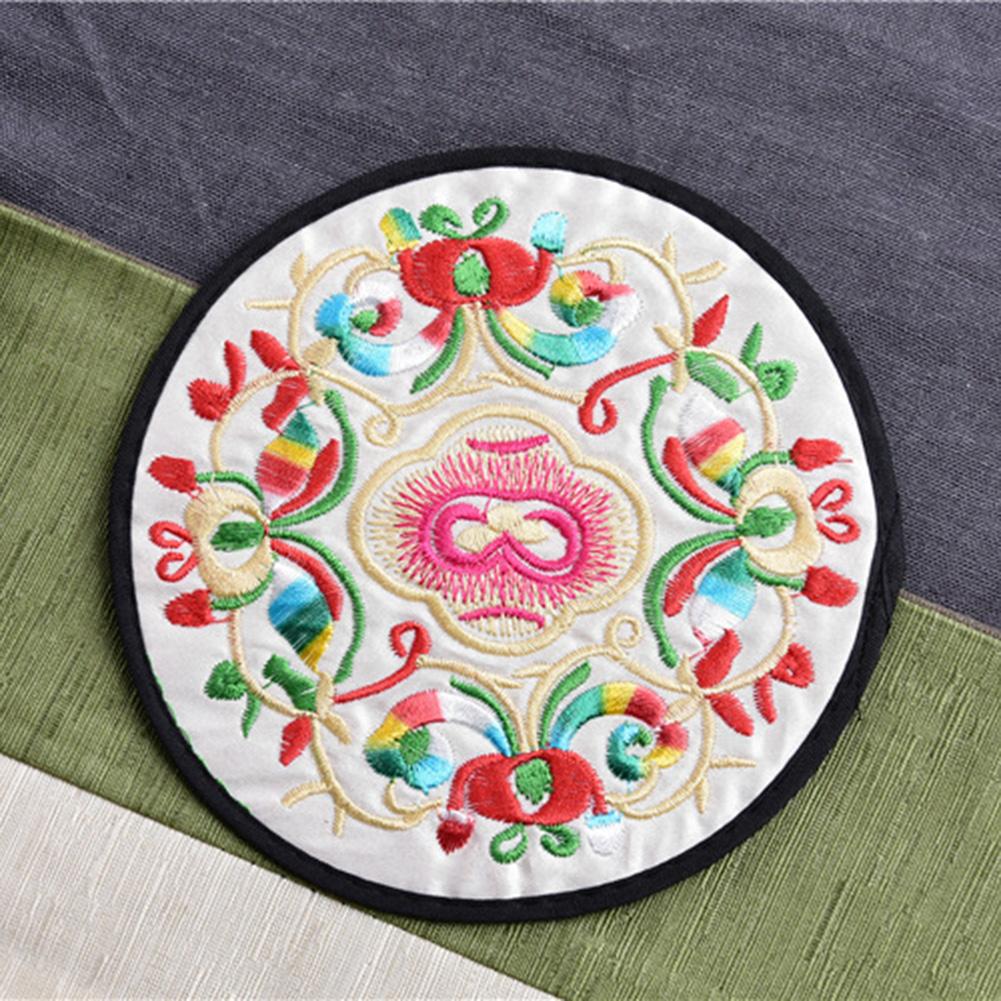 Funki Findz | Coasters | Chinese Floral Embroidered Mats 10 Pcs